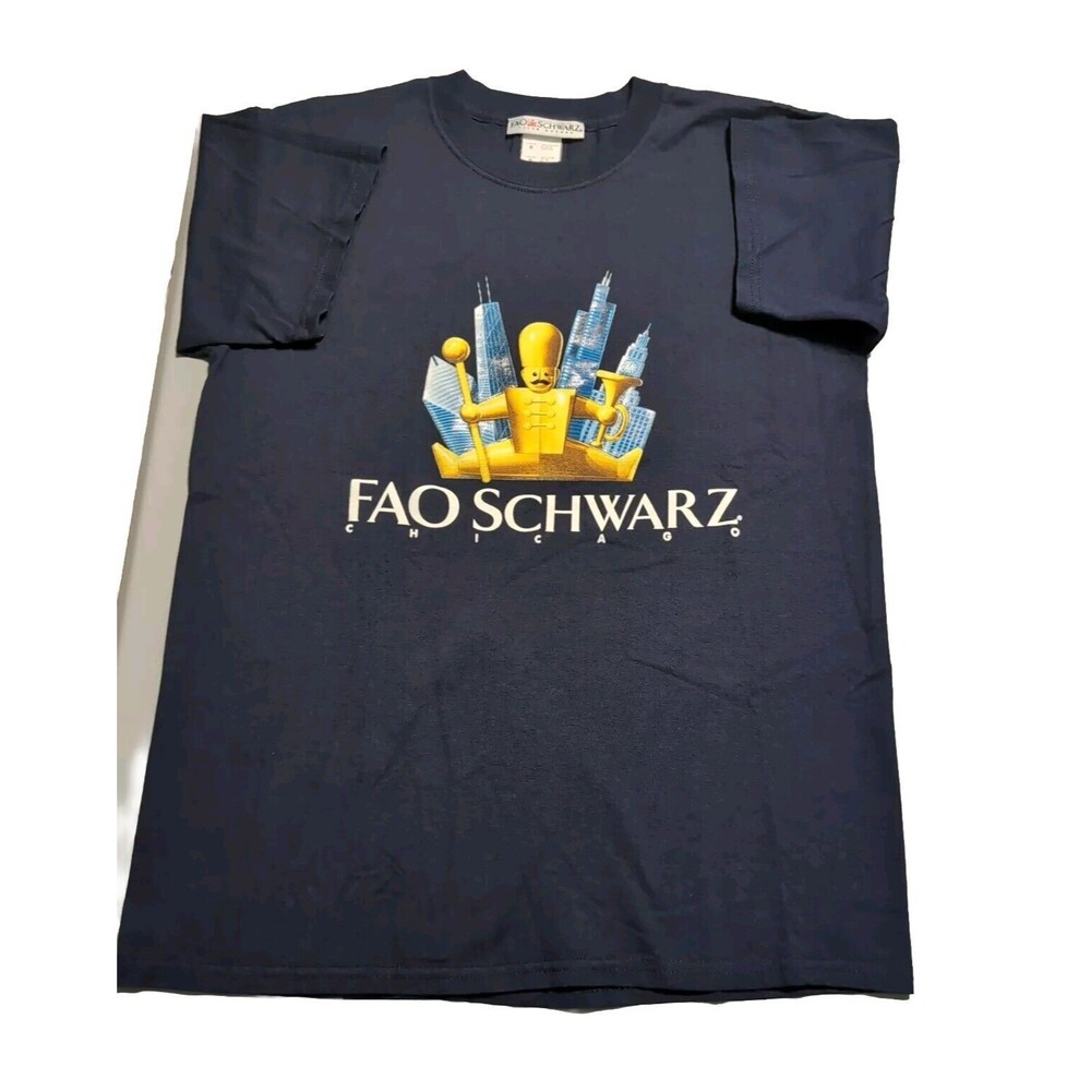 FAO Schwarz Fifth Ave. Medium Blue T-Shirt, Chicago 90's  Never Worn